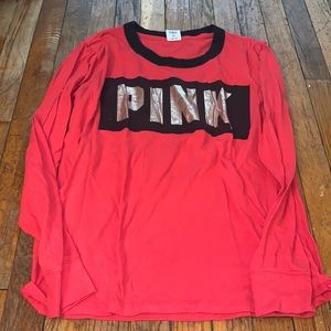 Pink long sleeved t-shirt